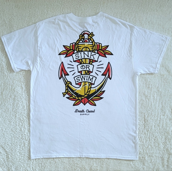 Death☠️ Coast Supply "Sink or Swim" Graphic Tee👕 - NWOT - Picture 1 of 13